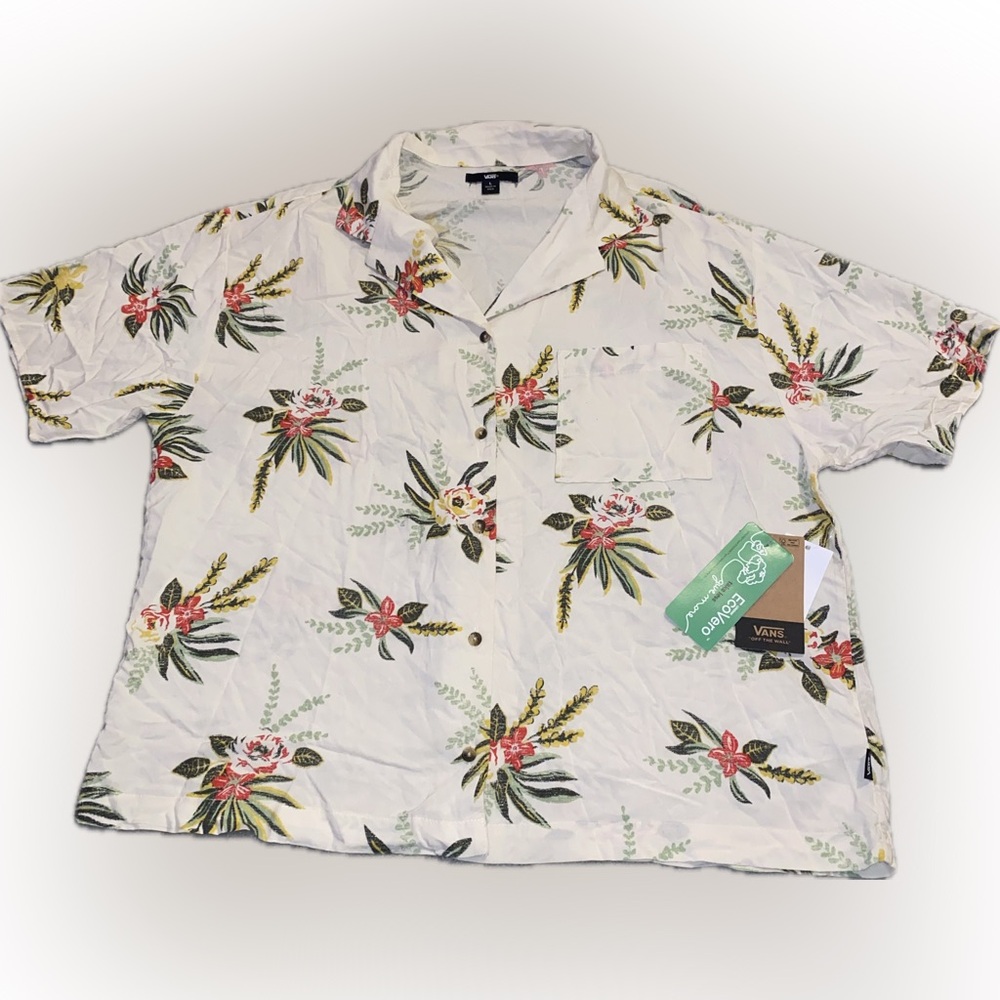 NWT Vans Women’s Hawaiian Floral Shirt, L
